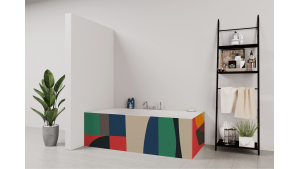 Tablier de bain : Inspiration Cubisme 1
