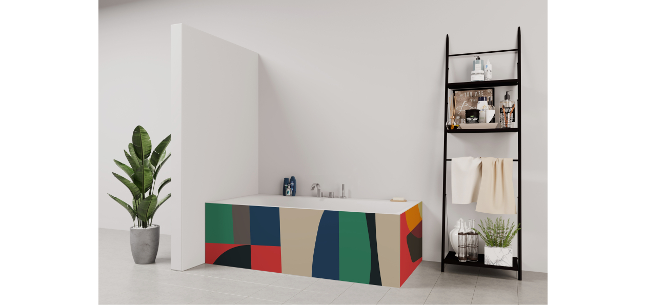 Tablier de bain : Inspiration Cubisme 1