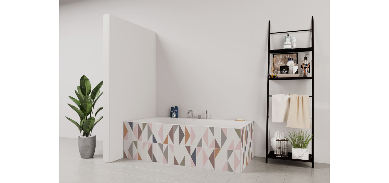 Tablier de bain : Jeux et triangles 3