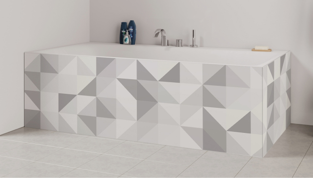 Tablier de bain : Jeux et triangles légers