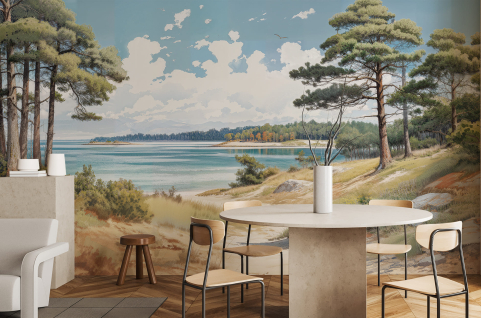Papier peint : Plage, arbre...