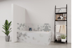 Tablier de bain : Losanges gris