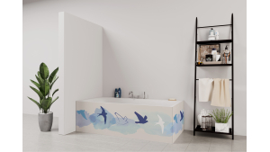 Tablier de bain : Oiseaux et ciel