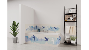 Tablier de bain : Oiseaux et ciel