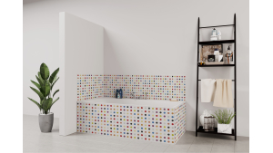 Tablier de bain : Rond colorés