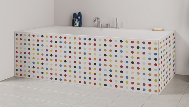 Tablier de bain : Rond colorés