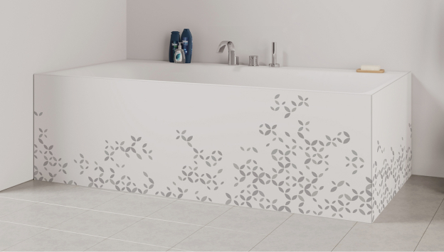 Tablier de bain : Rosaces contemporaines