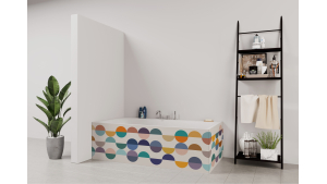 Tablier de bain : Rosace année 70 couleur