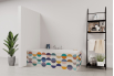 Tablier de bain : Rosace année 70 couleur