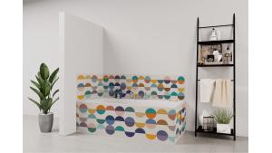 Tablier de bain : Rosace année 70 couleur