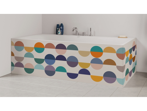 Tablier de bain : Rosace année 70 couleur
