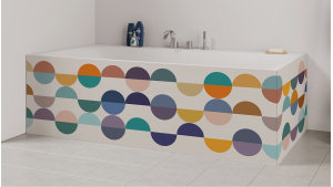 Tablier de bain : Rosace année 70 couleur