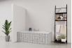 Tablier de bain : Rosace année 70 gris