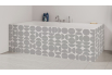 Tablier de bain : Rosace année 70 gris