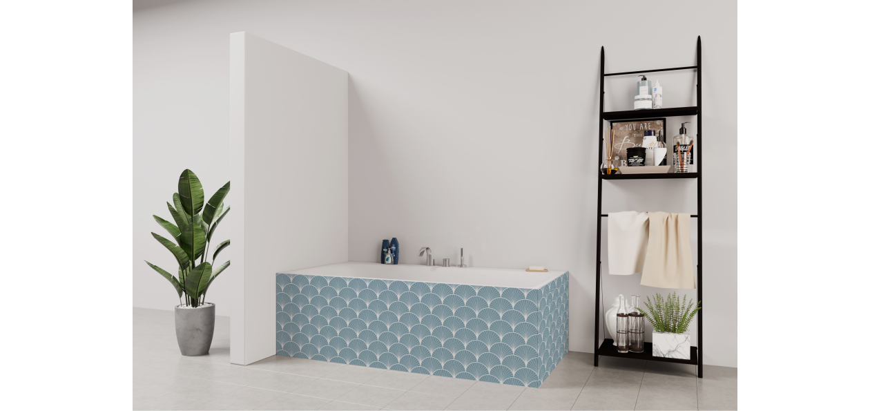 Tablier de bain : Rosace art déco 2