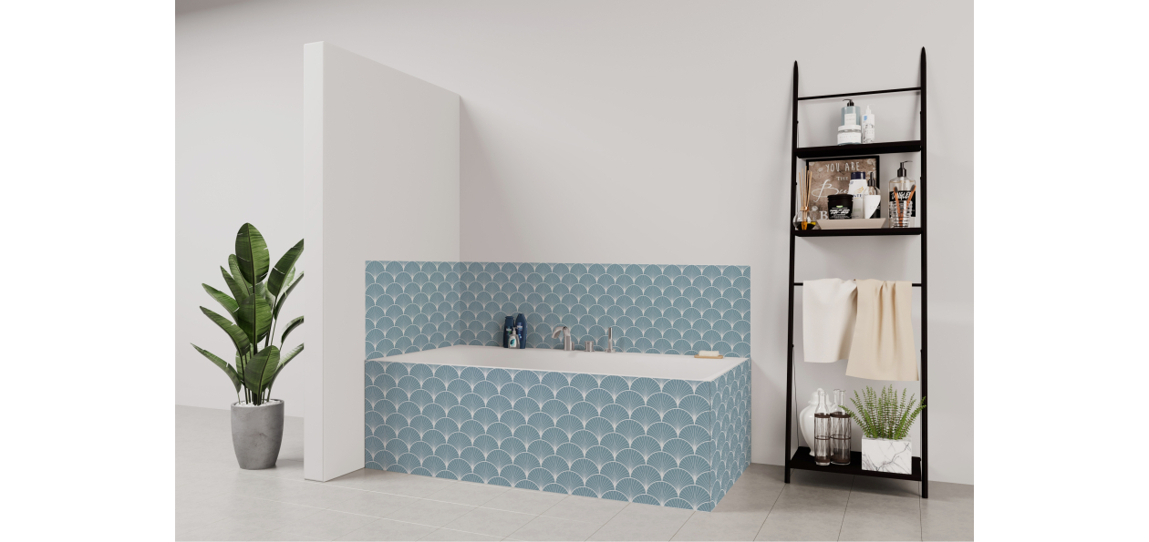 Tablier de bain : Rosace art déco 2