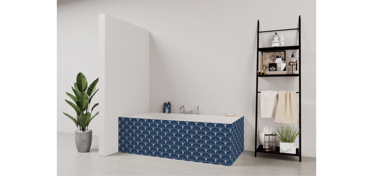 Tablier de bain : Rosace art déco