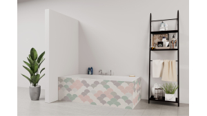 Tablier de bain : Tuiles graphiques