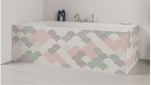 Tablier de bain : Tuiles graphiques