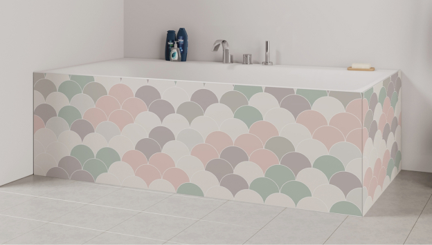 Tablier de bain : Tuiles graphiques