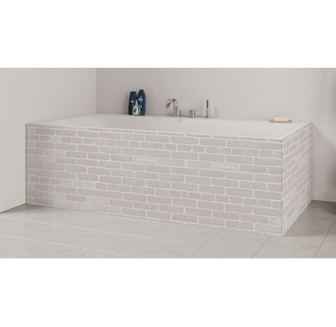 Tablier de bain : Mur briques blanches 2