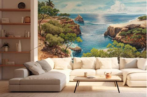 Papier peint : Calanques,...