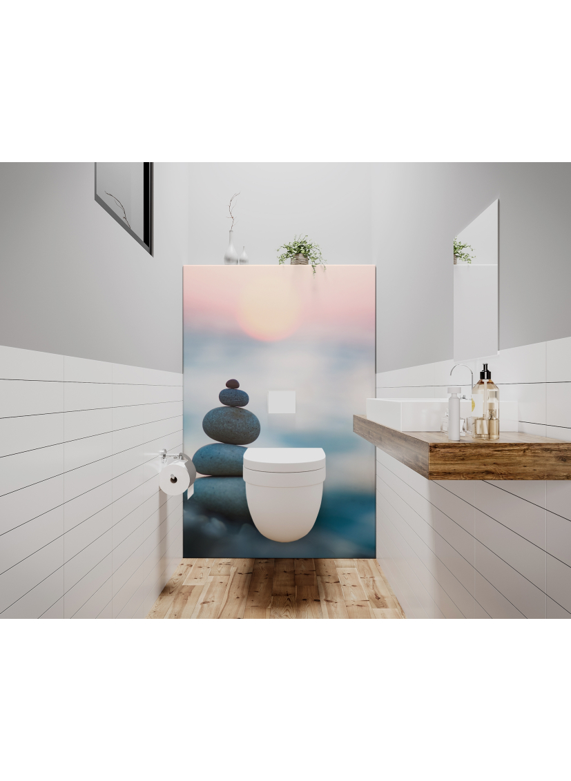 Panneau de WC : Galets zen 2