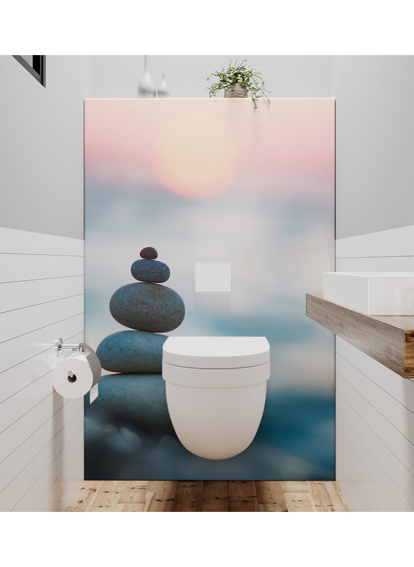 Panneau de WC : Galets zen 2