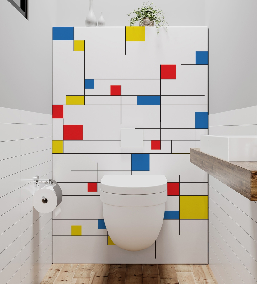 Panneau de WC : Mondrian