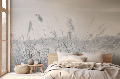 Papier peint : Herbes et lac