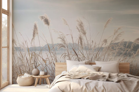 Papier peint : Herbes et lac