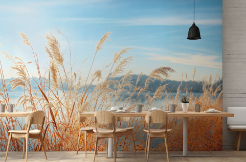 Papier peint : Herbes et lac