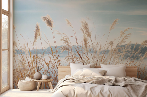 Papier peint : Herbes et lac