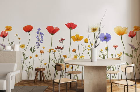 Papier peint : Fleurs des...