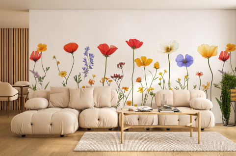 Papier peint : Fleurs des...