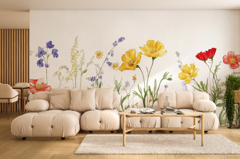 Papier peint : Fleurs des...