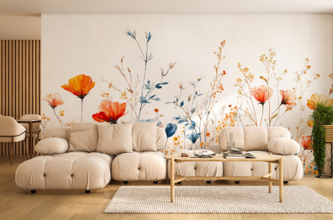 Papier peint : Fleurs des...