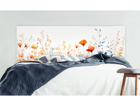 Tête de lit : Fleurs des...