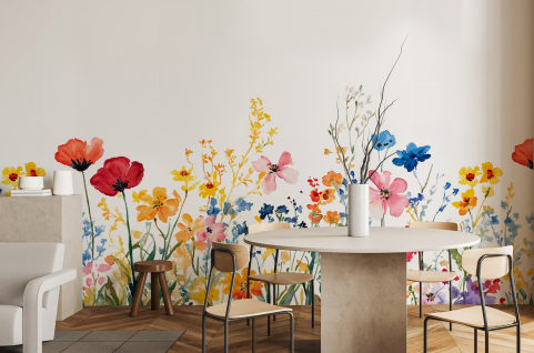 Papier peint : Fleurs des...