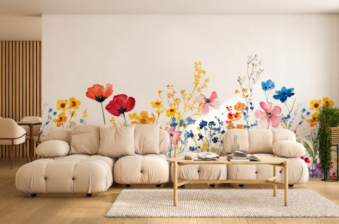 Papier peint : Fleurs des...