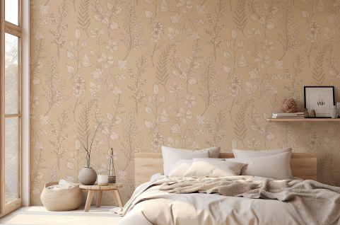 Papier peint : Fleurs et...