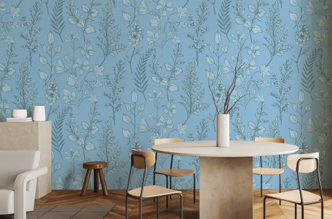 Papier peint : Fleurs et...