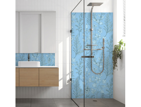 Panneau de douche : Fleurs...
