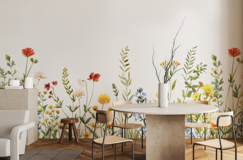 Papier peint : Fleurs des...