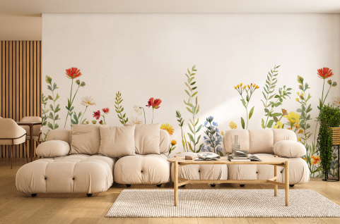 Papier peint : Fleurs des...