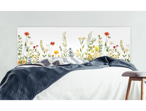 Tête de lit : Fleurs des...