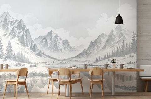 Papier peint : Lac et haute...