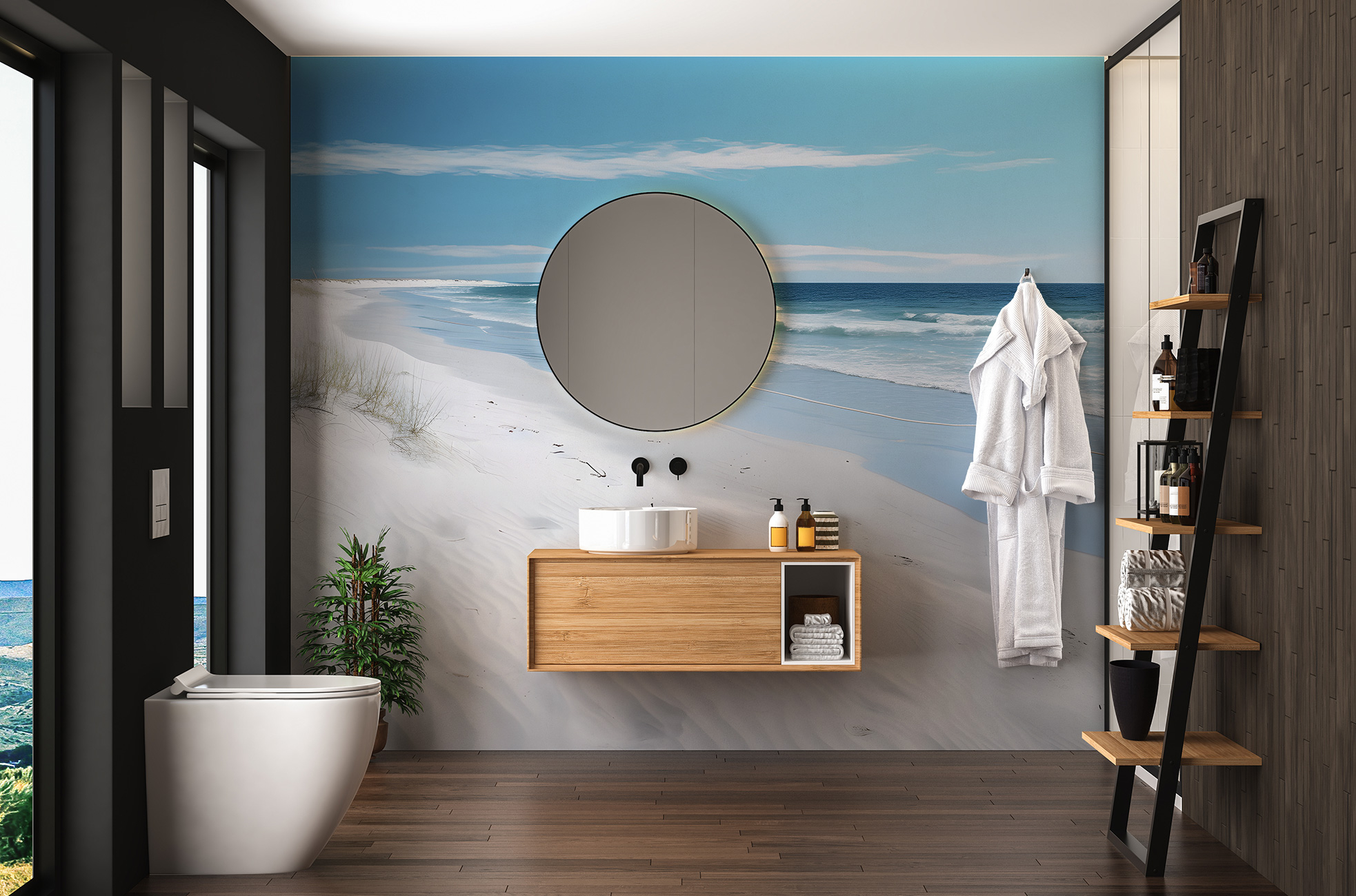Papier peint : Plage de sable blanc