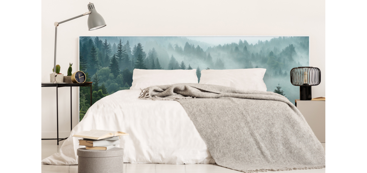Tête de lit : Forêt dans la...
