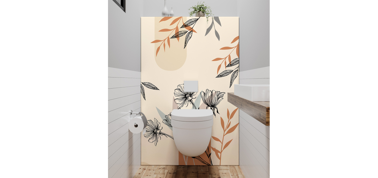 Panneau de WC : Fleurs...